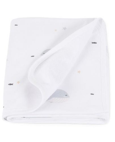 Бебешко одеяло Bonjourbebe - Pacific, 65 x 80 cm, бяло - 2
