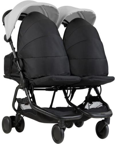  Бебешка количка за близнаци Phil & Teds - Mountain Buggy Nano Duo V1, светлосива - 5
