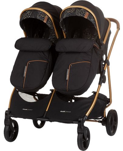 Бебешка количка за близнаци Chipolino - Дуо Смарт, обсидиан/листа - 7