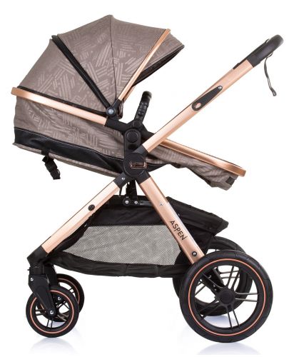 Бебешка количка с трансформираща се седалка Chipolino - Аспен, Пясък - 8