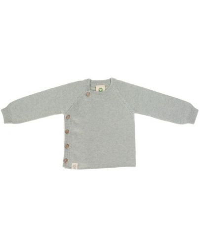Бебешки пуловер Lassig - 50-56 cm, 0-2 месеца, сив - 1