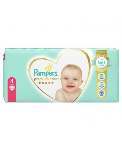 Бебешки пелени Pampers - Premium Care 4, 52 броя  - 3
