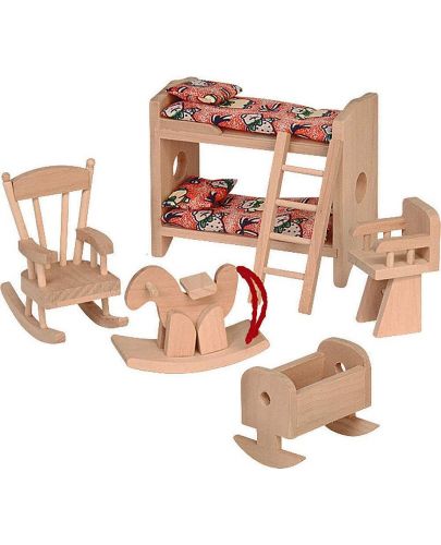 Комплект мини мебели от дърво Beluga - Детска стая - 1