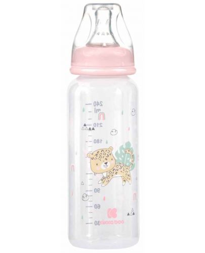 Бебешко шише KikkaBoo Savanna - РР, 240 ml, розово - 1