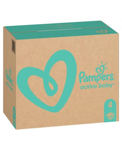 Бебешки пелени Pampers - Active Baby 4, 180броя  - 2