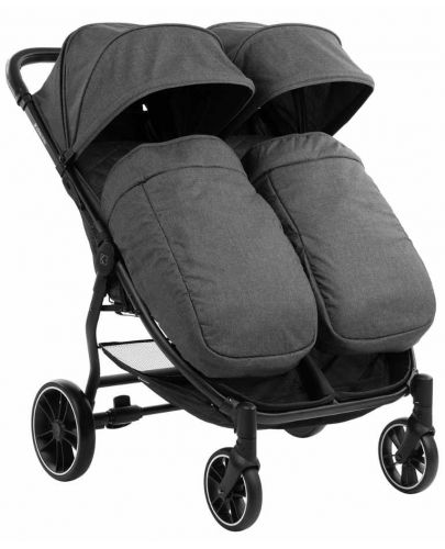 Бебешка количка за близнаци KikkaBoo - Happy 2, Dark Grey  - 5