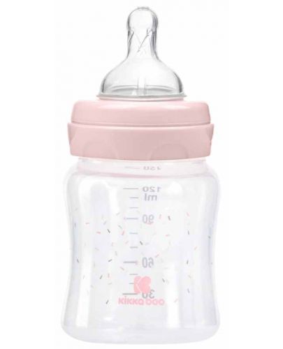 Бебешко шише KikkaBoo Hippo Dreams - РР, 120 ml, розово - 2