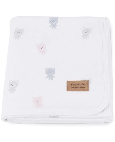 Бебешко одеяло Bonjourbebe - Montana, 65 x 80 cm, розово - 1