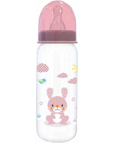 Бебешко шише Lorelli Baby Care - Simple, 250 ml, розово - 1