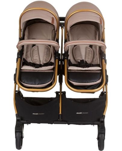 Бебешка количка за близнаци Chipolino - Дуо Смарт, златно бежово - 8