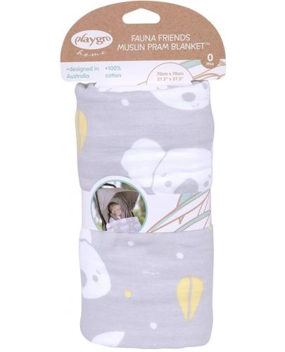 Бебешко муселиново одеяло Playgro - Fauna Friends, 70 х 70 cm - 4