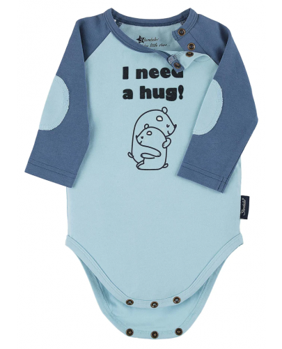 Бебешко боди с дълъг ръкав Sterntaler - С надпис "I need hug", 62 cm, 4-5 месеца - 3