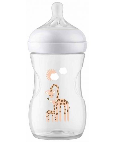 Бебешко шише Philips Avent - Natural Response 3.0, с биберон 1m+, 260 ml, Жираф - 4