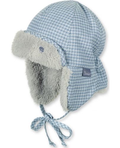 Бебешка зимна шапка ушанка Sterntaler - 45 cm, 6-9 месеца, синя - 1