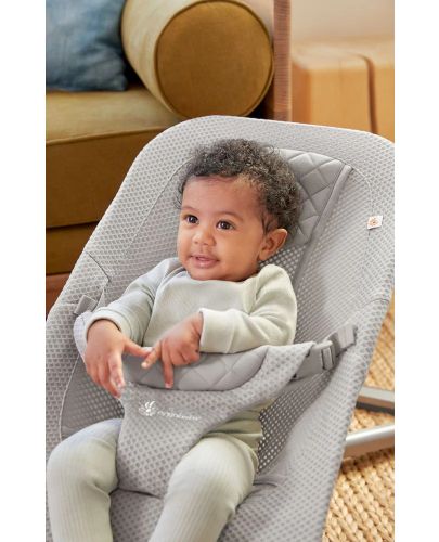 Бебешки шезлонг 3 в 1 Ergobaby - Evolve, Light Grey - 4