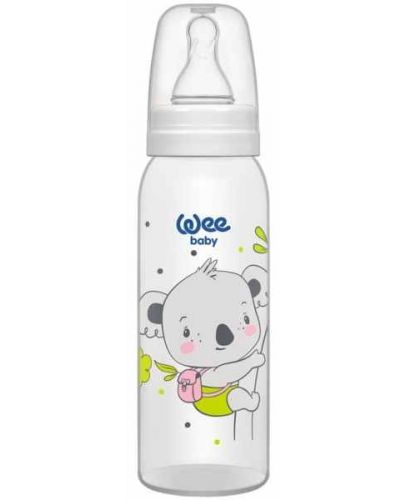 Бебешко шише Wee Baby Classic - 250 ml, бяло с коала - 1