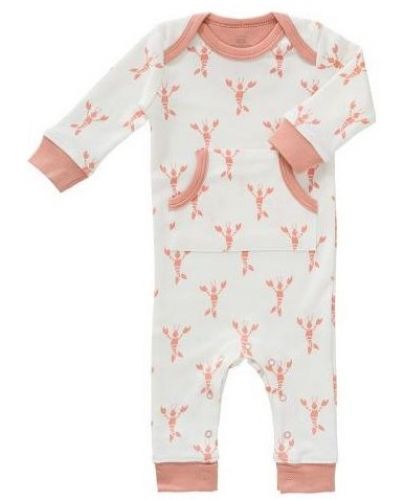 Бебешка цяла пижама Fresk - Lobster, розова, 6-12 месеца - 1