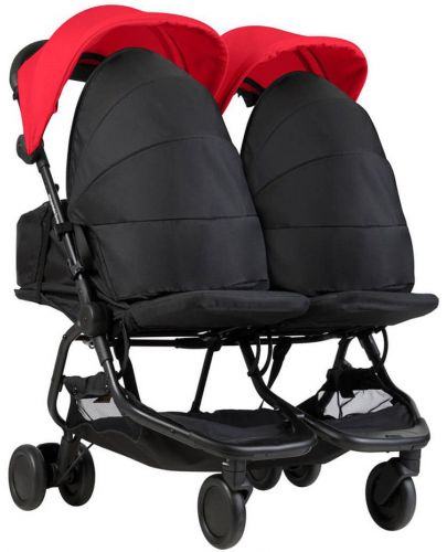  Бебешка количка за близнаци Phil & Teds - Mountain Buggy Nano Duo V1, червена - 2