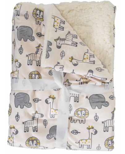 Бебешко одеяло Cangaroo - Shaggy, 75 х 105 cm, бежово - 1