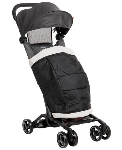 Бебешка количка Zizito - Luka, с покривало за крачета, сива с камуфлаж - 1