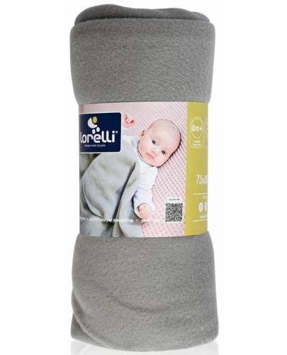 Бебешко одеяло Lorelli - Полар, 75 х 100 cm, Grey - 2
