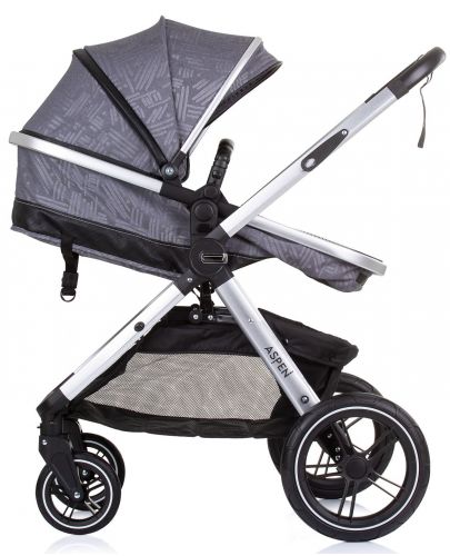 Бебешка количка с трансформираща се седалка Chipolino - Аспен, Графит - 9