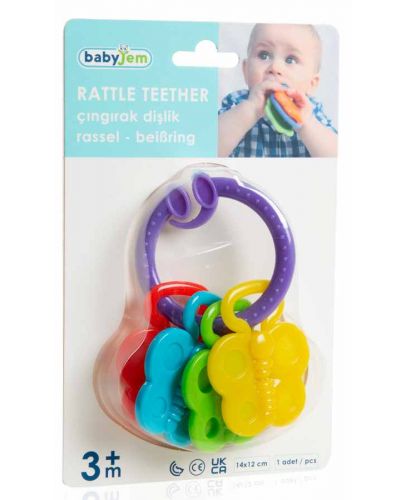 Бебешка дрънкалка BabyJem - Лилава - 7