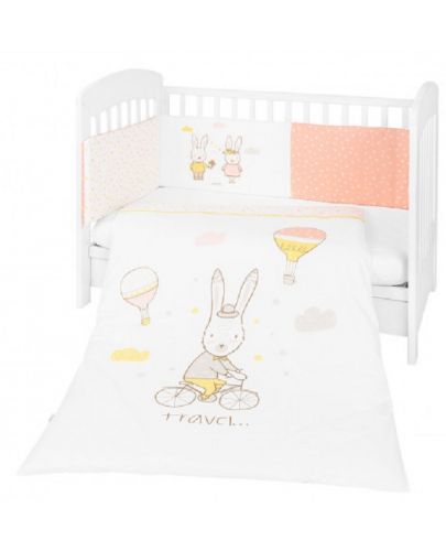 Бебешки спален комплект от 2 части Kikka Boo - Rabbits in Love, 70/140 - 1
