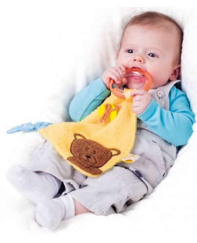 Бебешка играчка за гушкане Niny с дрънкалка - Мечето Матахи - 2