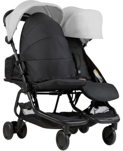  Бебешка количка за близнаци Phil & Teds - Mountain Buggy Nano Duo V1, светлосива - 3