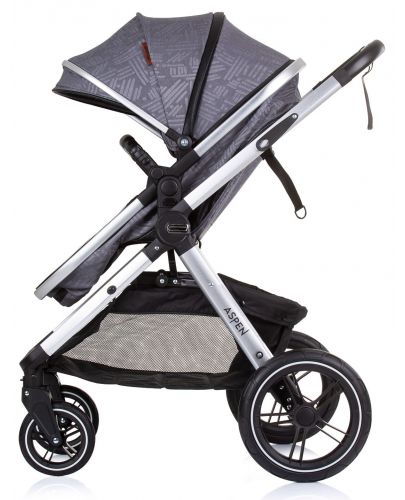Бебешка количка с трансформираща се седалка Chipolino - Аспен, Графит - 7