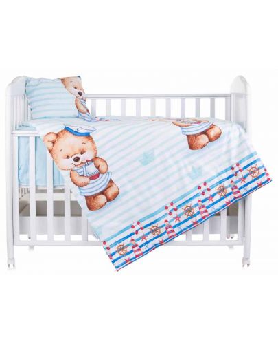 Бебешки спален комплект от 5 части Chipolino - Мечо моряк - 2