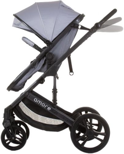 Бебешка количка Chipolino - Аморе, пепелно сиво - 7