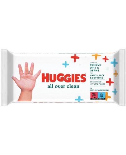 Бебешки мокри кърпички Huggies - All Over Clean, 10 x 56 броя - 4