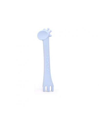 Kikkaboo Лъжица силиконова Giraffe Синя - 1