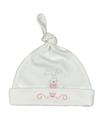 Бебешка шапка с възел For Babies - Зайче, 3-6 месеца - 1