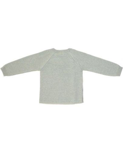 Бебешки пуловер Lassig - 74-80 cm, 7-12 месеца, сив - 2