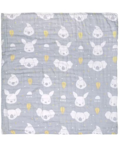 Бебешко муселиново одеяло Playgro - Fauna Friends, 70 х 70 cm - 1