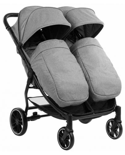 Бебешка количка за близнаци KikkaBoo - Happy 2, Light Grey - 3