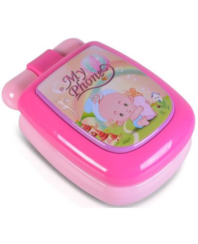 Бебешка играчка Moni Toys - Телефон с капаче, pink - 1