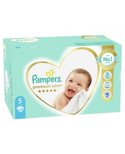 Бебешки пелени Pampers - Premium Care 5, 88 броя  - 1