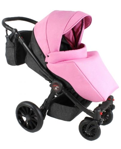 Бебешка количка Adbor - Mio plus, цвят 04, розова - 1