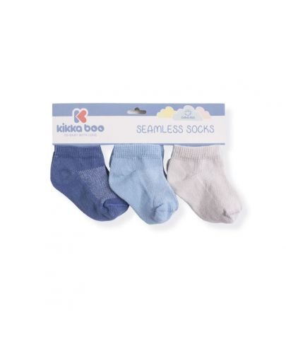 Бебешки къси чорапи Kikka Boo Solid - Памучни, 2-3 години, тъмно сини - 1