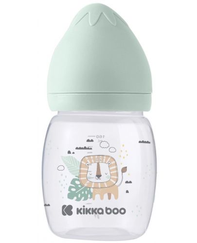 Бебешко шише с широко гърло KikkaBoo Clouds - Savanna, 180 ml, Mint - 1