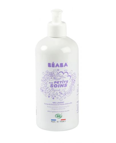Бебешки измиващ гел за коса и тяло Beaba - 500 ml - 1