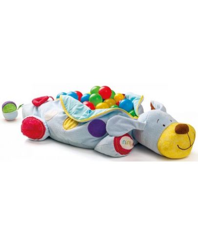Бебешка играчка за яздене Niny - Кученце с 60 топчици - 1