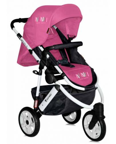 Бебешка комбинирана количка 2в1 Lorelli - Monza 3, розова - 3