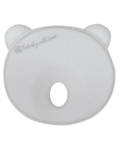 Бебешка мемори ергономична възглавница KikkaBoo -  Bear Airknit, сива - 1
