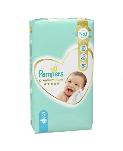 Бебешки пелени Pampers - Premium Care 5, 58 броя  - 1