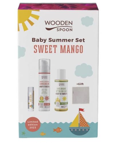 Бебешки летен сет с козметика Wooden Spoon - Sweet Mango - 1